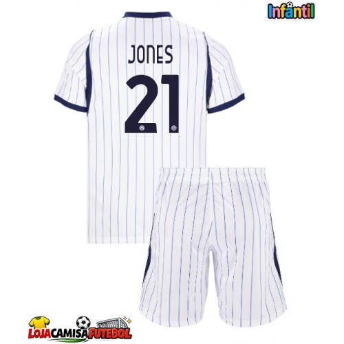 Camisa de Futebol Inter Milan Curtis Jones #21 Equipamento Secundário Infantil 2026-27 Manga Curta (+ Calças curtas)
